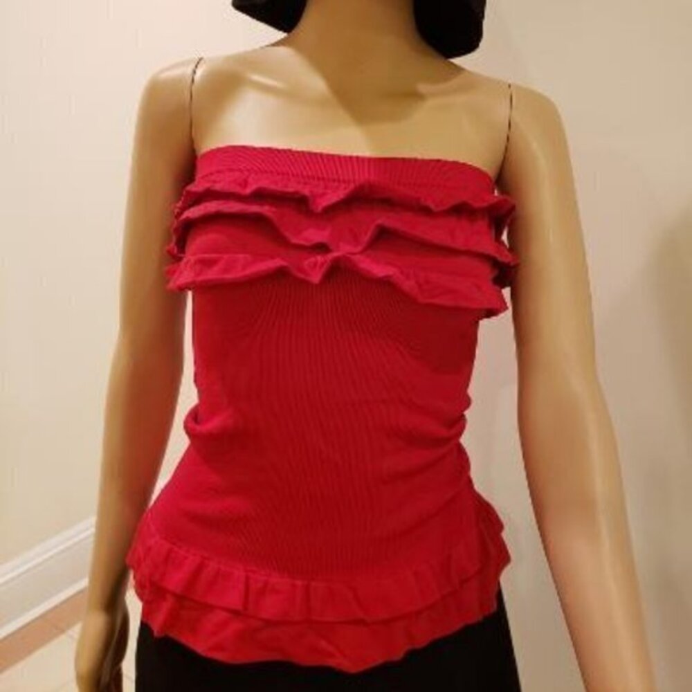 Stretchable Red Tank Top With